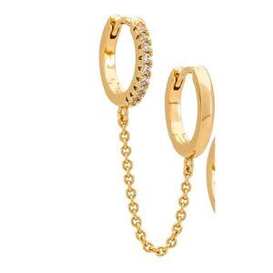 MIRANDA FRYE Elliot Double Hoop SINGLE earrings in Gold Womens Chain